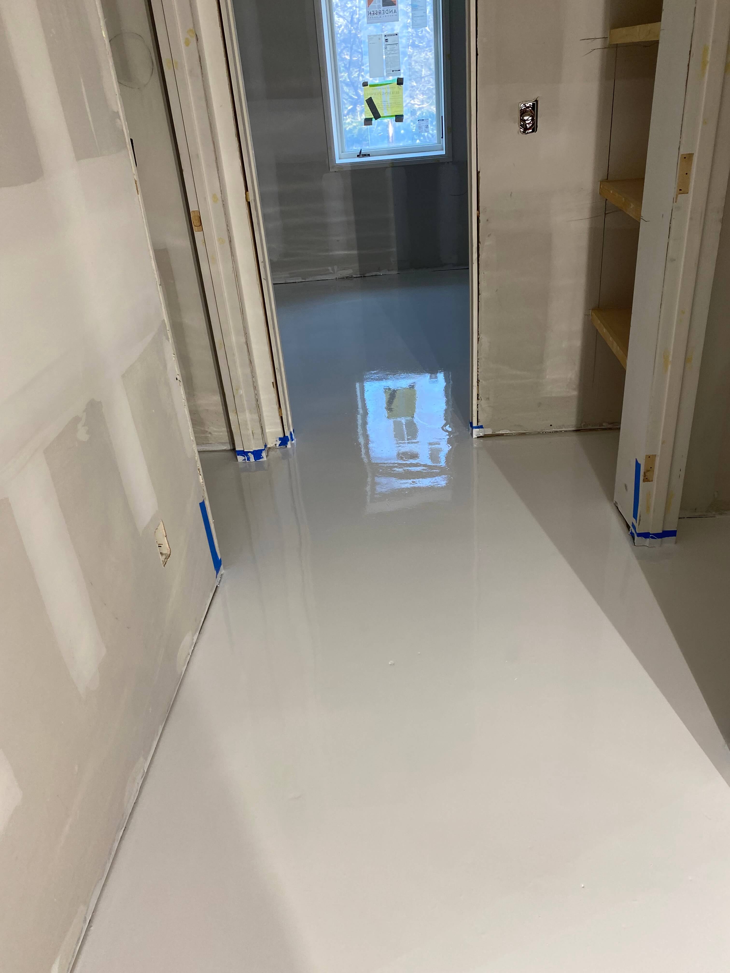 Solid Color epoxy floor - Oldstonerestoration