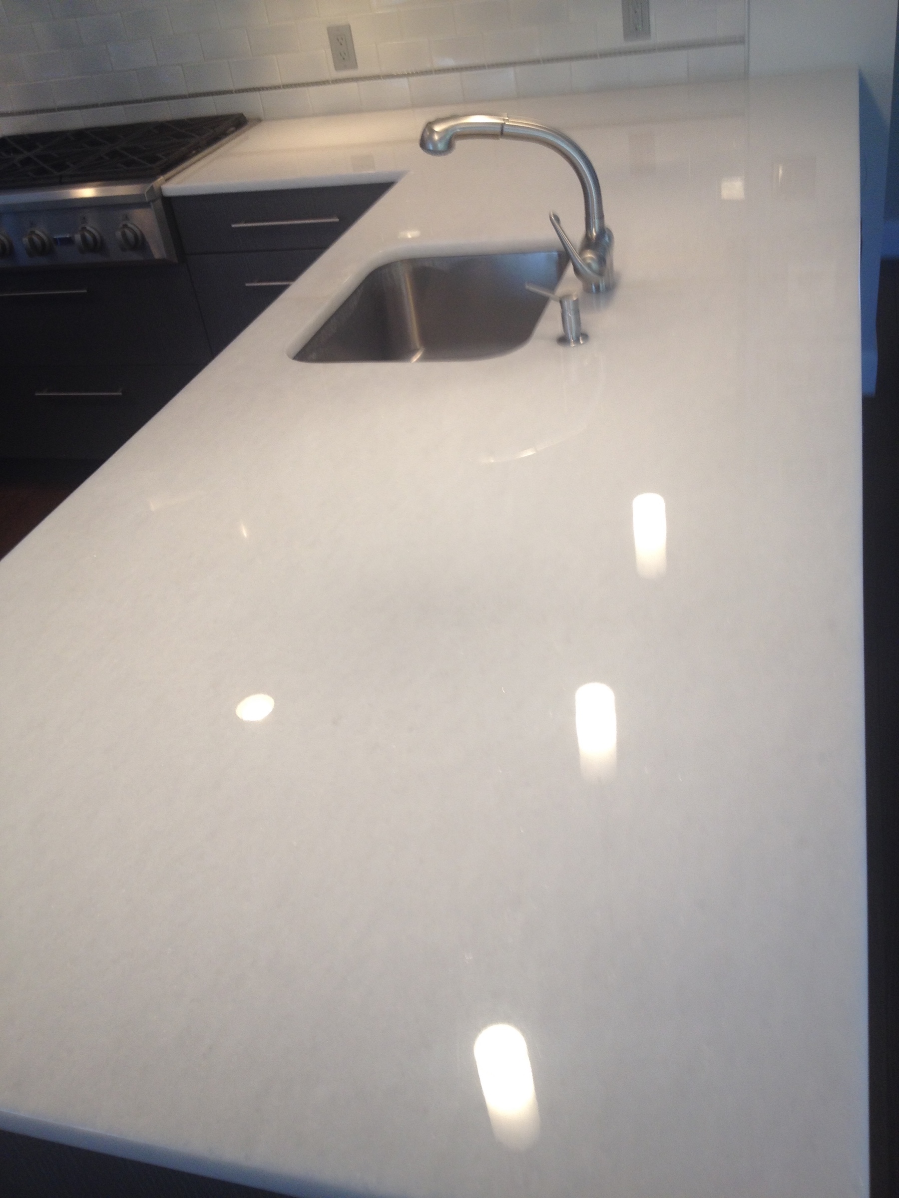 Quartz Kitchen Counters Polish Finish - Oldstonerestoration