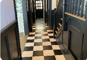 Black – White Marble Floor Restoration