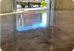 Acid Stain Concrete Floors with Epoxy Coating