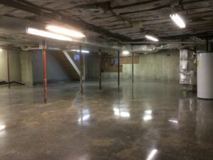 Polished Concrete Residential Basement