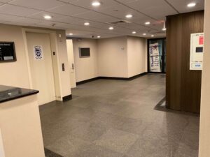 Flamed Granite Lobby Floors Clean – Seal Only