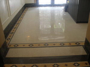 Mossaic Marble Lobby Floor Restoration