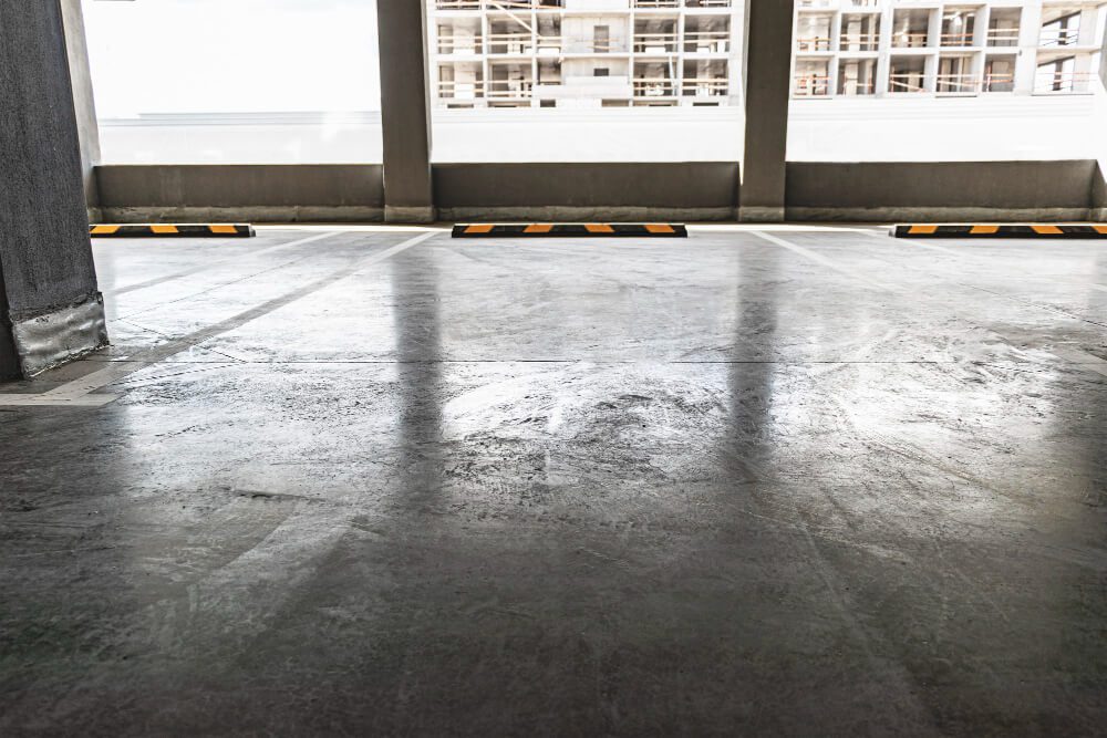 Professional concrete sealing in progress in Suffolk County, NY