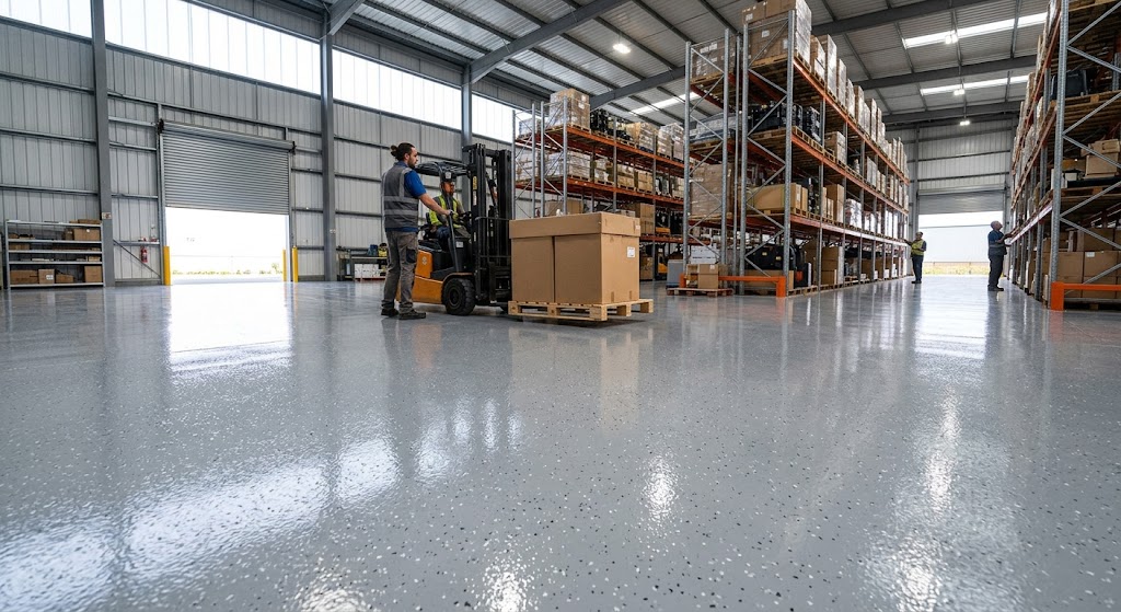 Best Epoxy Flooring Systems for Warehouses, Garages, & Showrooms